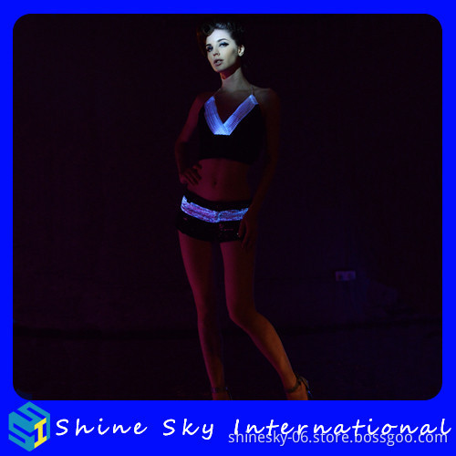 Many different designs multicolors led clothing with remote control